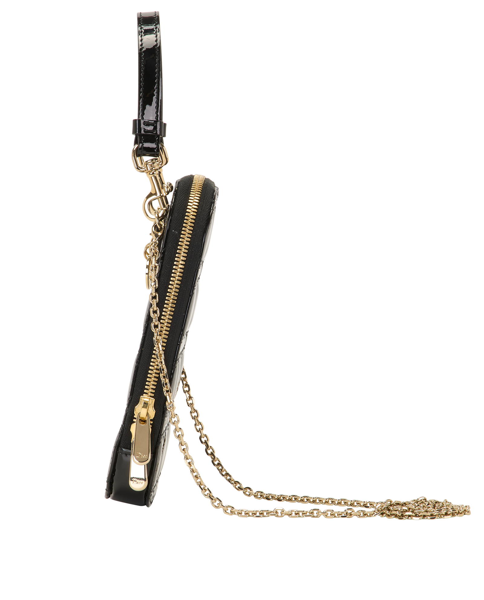 Christian Dior Lady Dior Callin Dior PhoneHolder, &pound;650, Accessories, Blue, Patent Leather, Bottom view